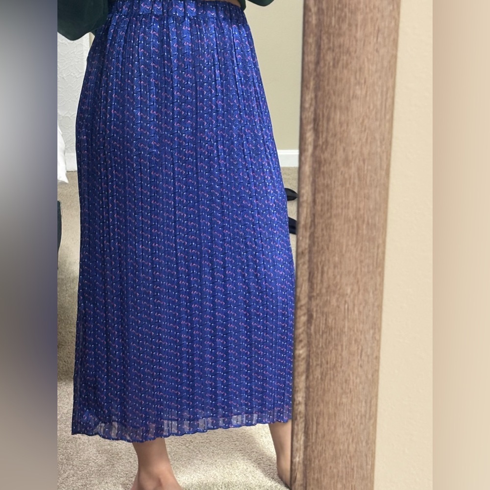 NEW Maison d’Amélie Blue Pleated Skirt XS